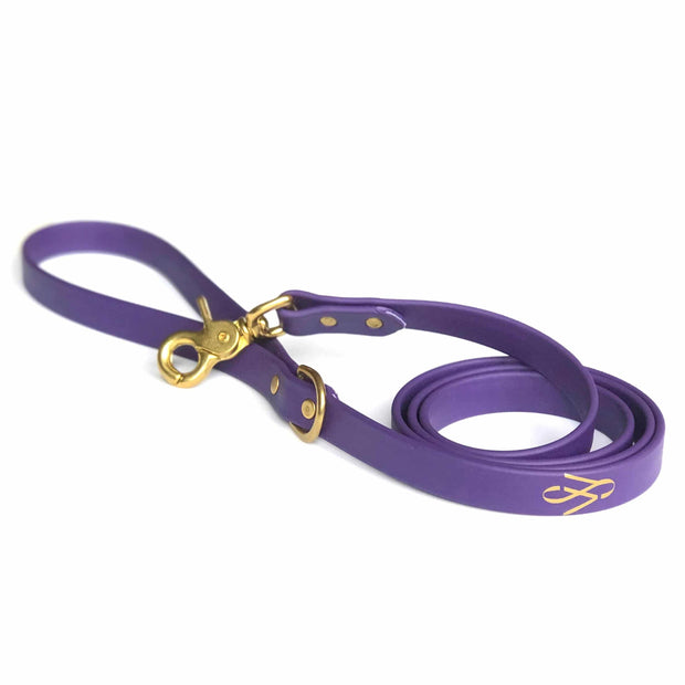 Vegan leather dog leash Purple