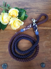 Burgundy x Purple | Cotton Rope Leash - Wag Swag Brand Inc