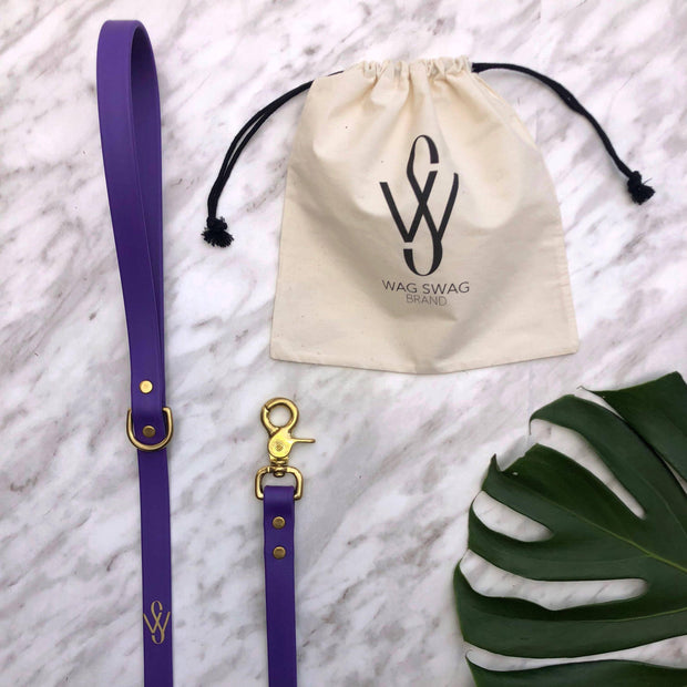 Purple luxury dog leash 