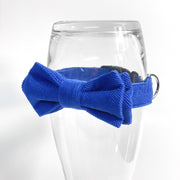 Bow Tie Dog Collar | Blue Corduroy - Wag Swag Brand Inc