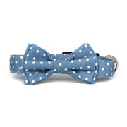 Bow Tie Collar|  Polka Dot Baby Blue - Wag Swag Brand Inc