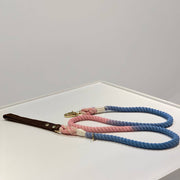 Multi colored | Leather and Rope Leash - Wag Swag Brand Inc