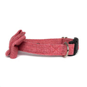 Wag Swag Brand | Bow Tie Dog Collar | Pink Wool