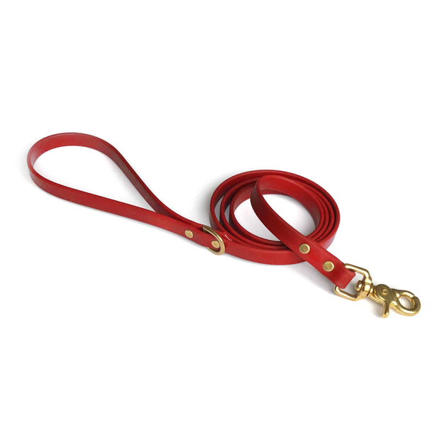 Vegan Leather Leash Red Wag Swag Brand