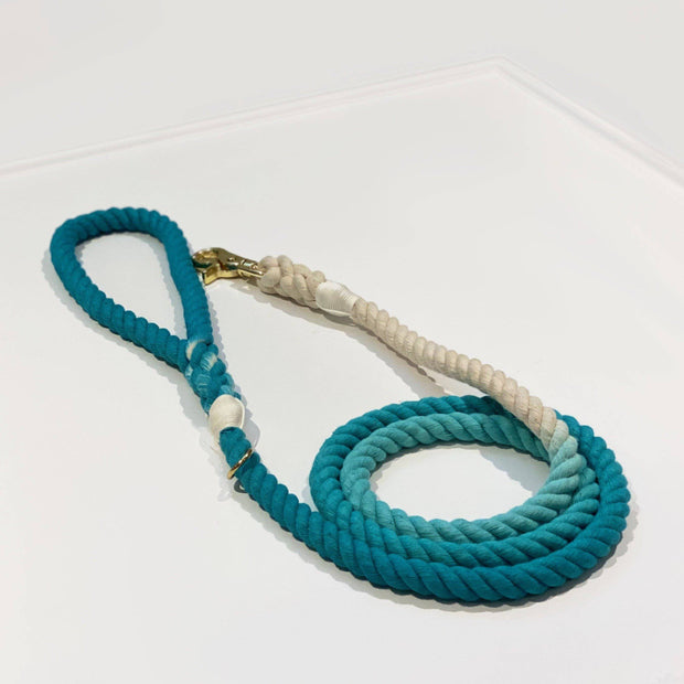 Teal | Cotton Rope Leash - Wag Swag Brand Inc