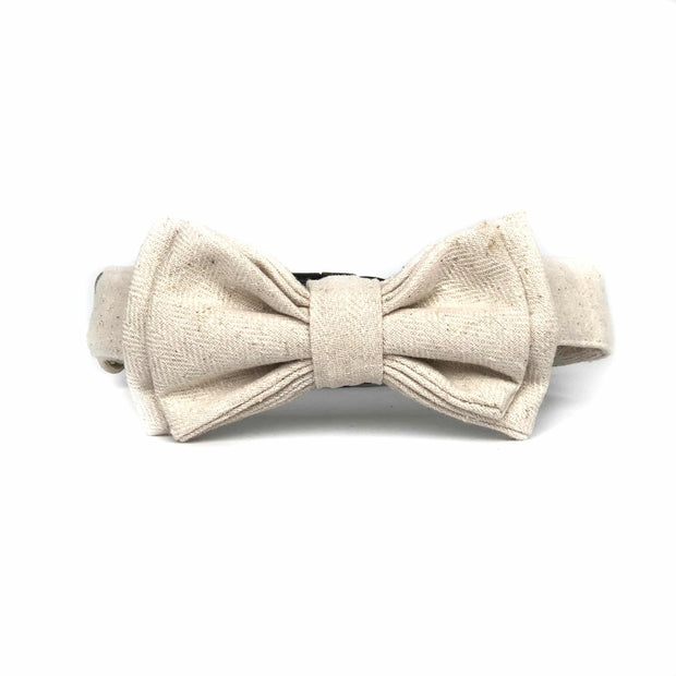 Bow Tie Dog Collar | Classic White - Wag Swag Brand Inc